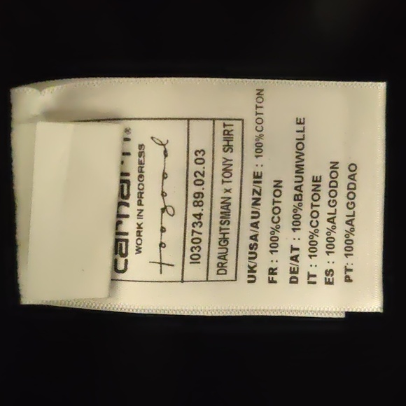 Carhartt WIP x Toogood Draughtsman Tony Shirt in Black Medium - Picture 6 of 6